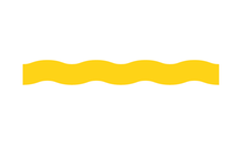 En grafisk element i form av en våg i gult